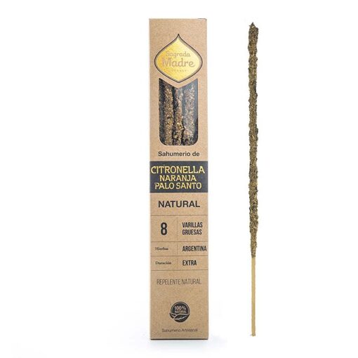 Sahumerio Natural Citronella + Naranja + Palo Santo
