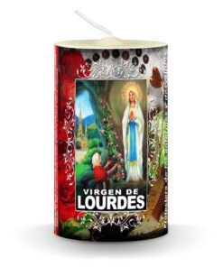 Velon con oracion de Virgen de Lourdes